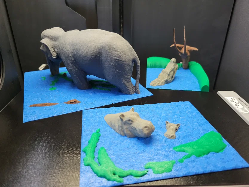 Sông Cá Sấu - Diorama nghệ thuật/điêu khắc để bàn - Image 4