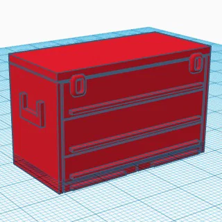 Mô hình hộp đựng dụng cụ (Toolbox) tỉ lệ 1/10 đến 1/16 cho diorama