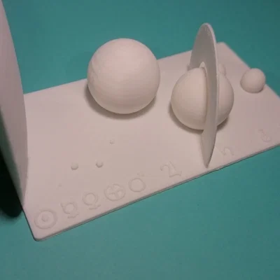 Hệ Mặt Trời kèm ký hiệu các hành tinh