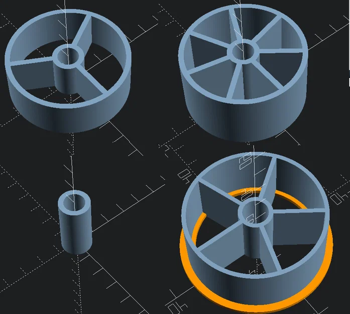 Bánh xe spool & spacer parametric kèm lưới desiccant - Image 1
