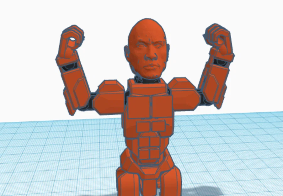 Mô hình đầu The Rock tùy chỉnh cho Dummy 13 in 3D cực ngầu - Image 1