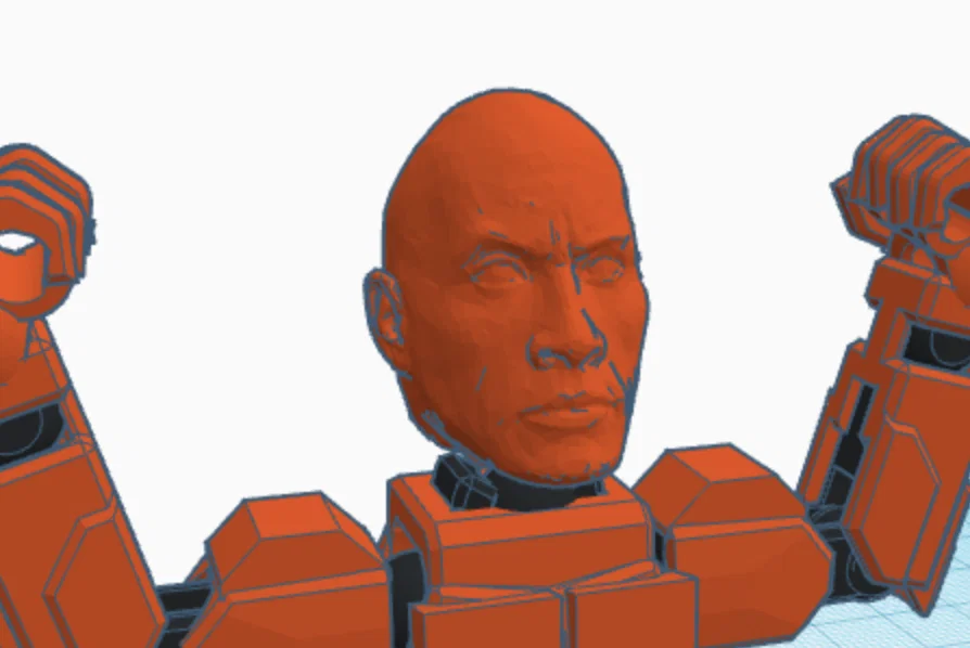 Mô hình đầu The Rock tùy chỉnh cho Dummy 13 in 3D cực ngầu - Image 2