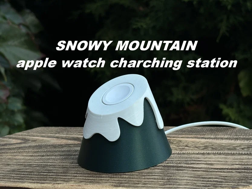 Đế sạc Apple Watch hình Núi Tuyết (Snowy Mountain) - Charging Station - Image 1