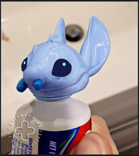Nắp đậy kem đánh răng hình Stitch 3D đáng yêu cho phòng tắm - Image 1