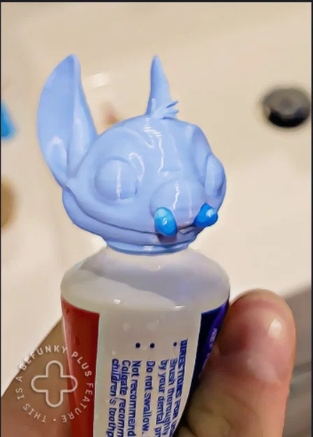Nắp đậy kem đánh răng hình Stitch 3D đáng yêu cho phòng tắm - Image 2