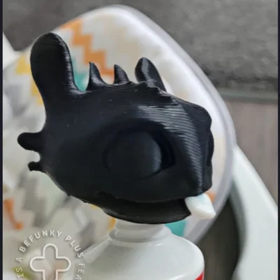 Nắp đậy kem đánh răng Toothless - Phụ kiện 3D độc lạ cho phòng tắm