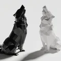 Mô hình Sói Hú Low Poly 2.0 (Trang trí)(Không cần hỗ trợ!) ĐÃ SỬA - Thumbnail 1