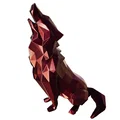 Mô hình Sói Hú Low Poly 2.0 (Trang trí)(Không cần hỗ trợ!) ĐÃ SỬA - Thumbnail 3