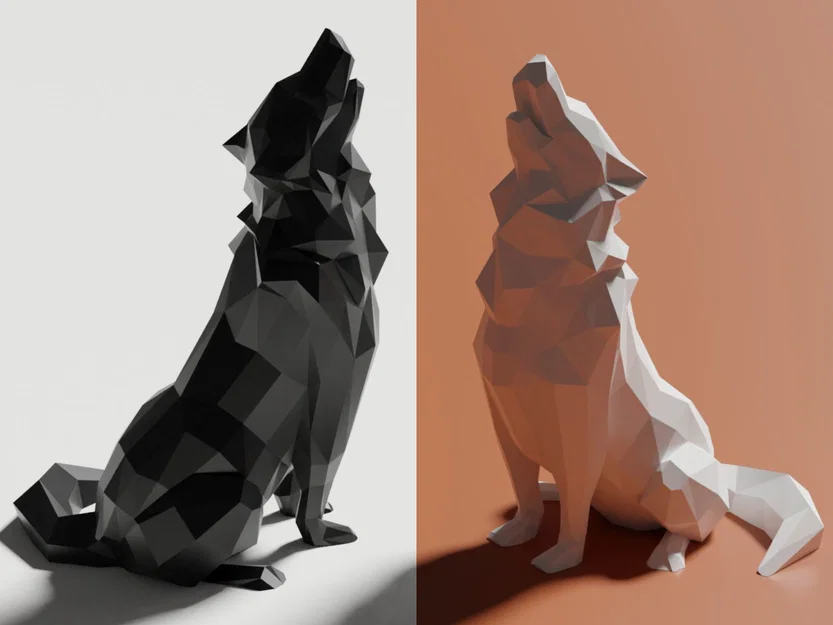 Mô hình Sói Hú Low Poly 2.0 (Trang trí)(Không cần hỗ trợ!) ĐÃ SỬA - Image 7