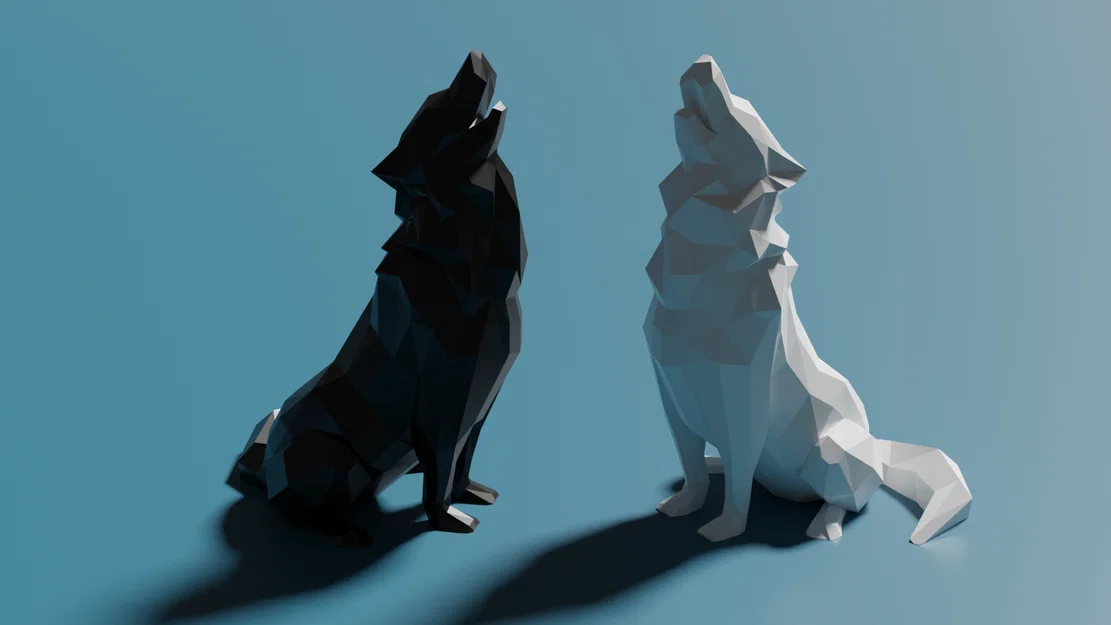 Mô hình Sói Hú Low Poly 2.0 (Trang trí)(Không cần hỗ trợ!) ĐÃ SỬA - Image 8
