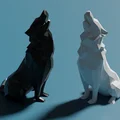 Mô hình Sói Hú Low Poly 2.0 (Trang trí)(Không cần hỗ trợ!) ĐÃ SỬA - Thumbnail 8