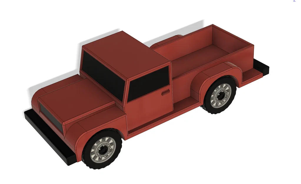 Mô hình xe tải Little Red Truck dạng lắp ghép cực kỳ đáng yêu - Image 2