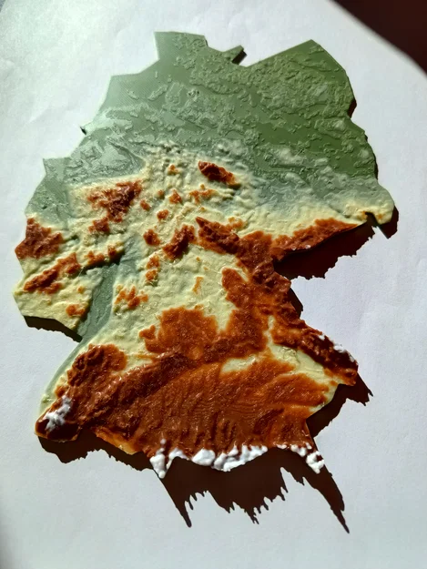 Bản đồ địa hình (có màu) - Đức - Image 1