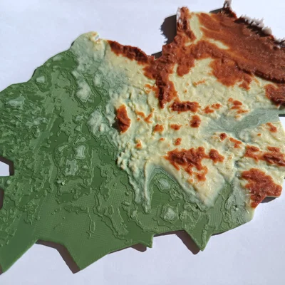 Bản đồ địa hình (có màu) - Đức