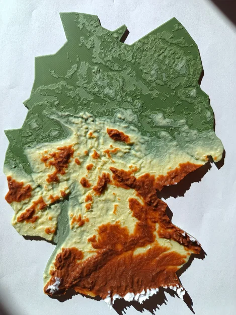 Bản đồ địa hình (có màu) - Đức - Image 5