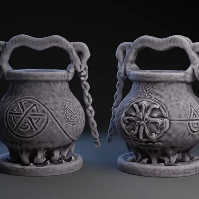 Mô hình Vạc Phù Thủy (Witches Cauldron) in 3D độc đáo cho Halloween