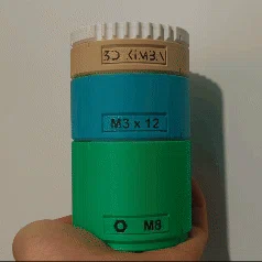 Hộp hình trụ xếp chồng: Sắp xếp đồ lặt vặt gọn gàng với cơ chế vặn khóa