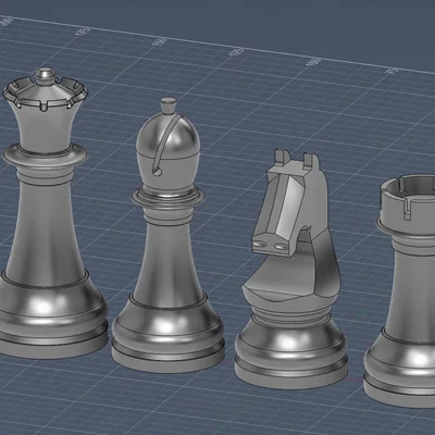Bộ quân cờ vua tiêu chuẩn FIDE (FIDE World Chess Pieces) - Bản in 3D đẹp