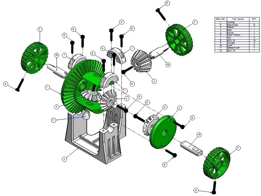 Hệ Bánh Răng Vi Sai Hoạt Động (Functional Differential Gear System) - Image 2