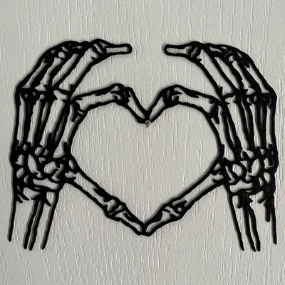Mẫu trang trí 3D Skeleton Love Sign độc lạ cho Halloween