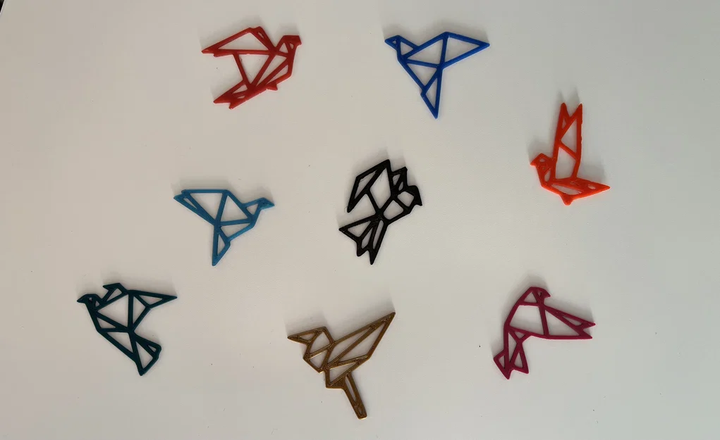 Mô hình trang trí tường chim Origami phong cách hình học tối giản - Image 1