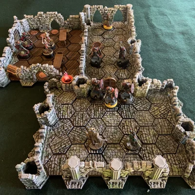 MagHex Ruined Dungeon Walls cho Gloomhaven & Frosthaven