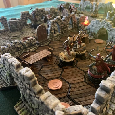 MagHex Ruined Dungeon Walls cho Gloomhaven & Frosthaven