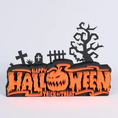 Mô hình trang trí Happy Halloween chủ đề nghĩa địa độc đáo