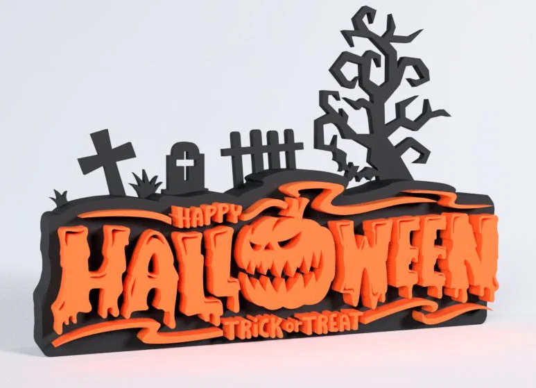 Mô hình trang trí Happy Halloween chủ đề nghĩa địa độc đáo - Image 2