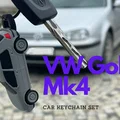 Móc khóa mô hình xe Volkswagen Golf Mk4 in 3D độc đáo - Thumbnail 1
