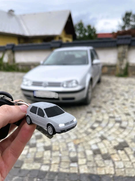 Móc khóa mô hình xe Volkswagen Golf Mk4 in 3D độc đáo - Image 3