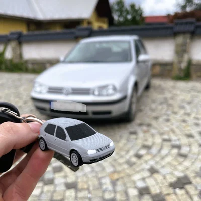Móc khóa mô hình xe Volkswagen Golf Mk4 in 3D độc đáo
