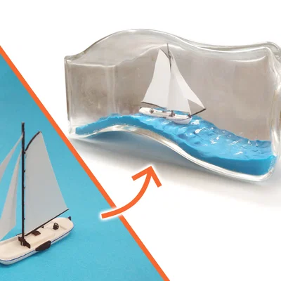 Ship in a Bottle! (easy) - Thuyền Dutch Sea Tjalk trong chai