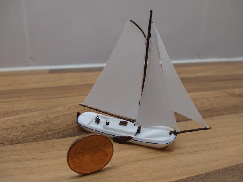 Ship in a Bottle! (easy) - Thuyền Dutch Sea Tjalk trong chai - Image 3