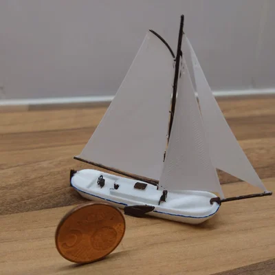 Ship in a Bottle! (easy) - Thuyền Dutch Sea Tjalk trong chai