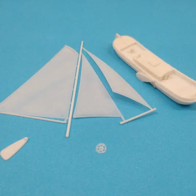 Ship in a Bottle! (easy) - Thuyền Dutch Sea Tjalk trong chai