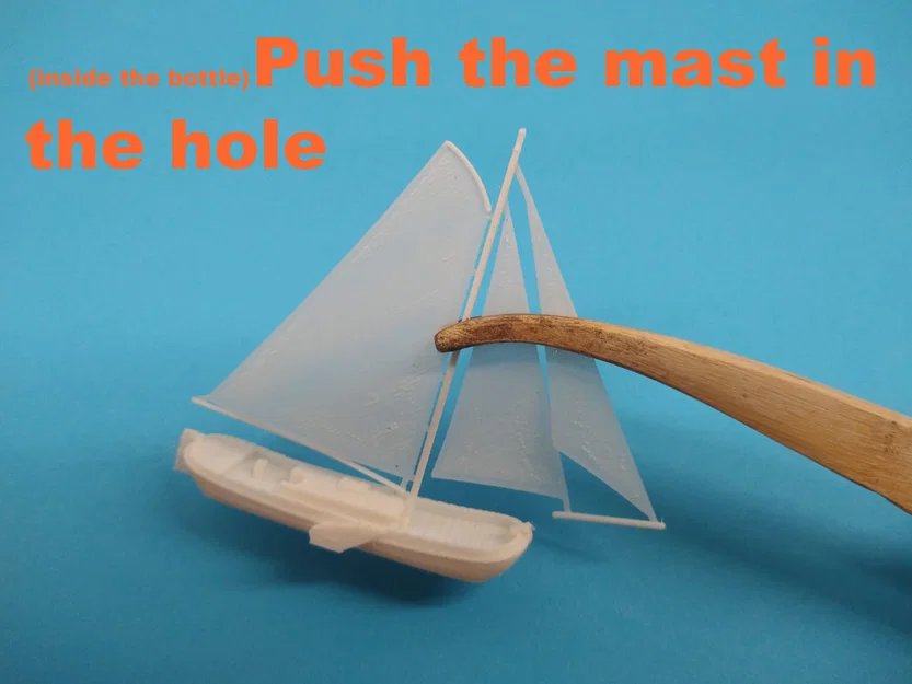 Ship in a Bottle! (easy) - Thuyền Dutch Sea Tjalk trong chai - Image 11