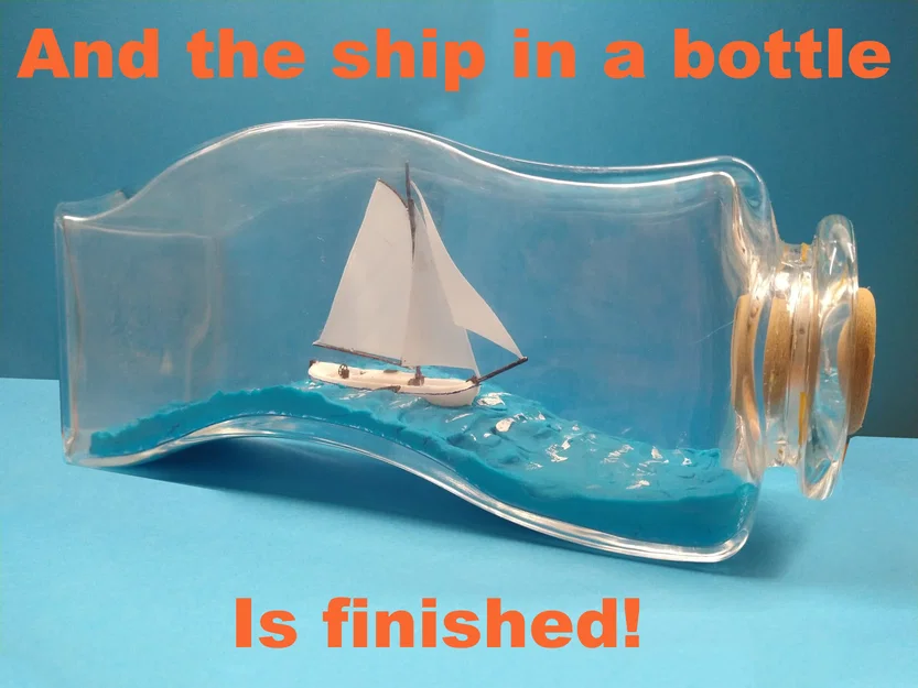 Ship in a Bottle! (easy) - Thuyền Dutch Sea Tjalk trong chai - Image 13