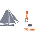 Ship in a Bottle! (easy) - Thuyền Dutch Sea Tjalk trong chai - Thumbnail 14