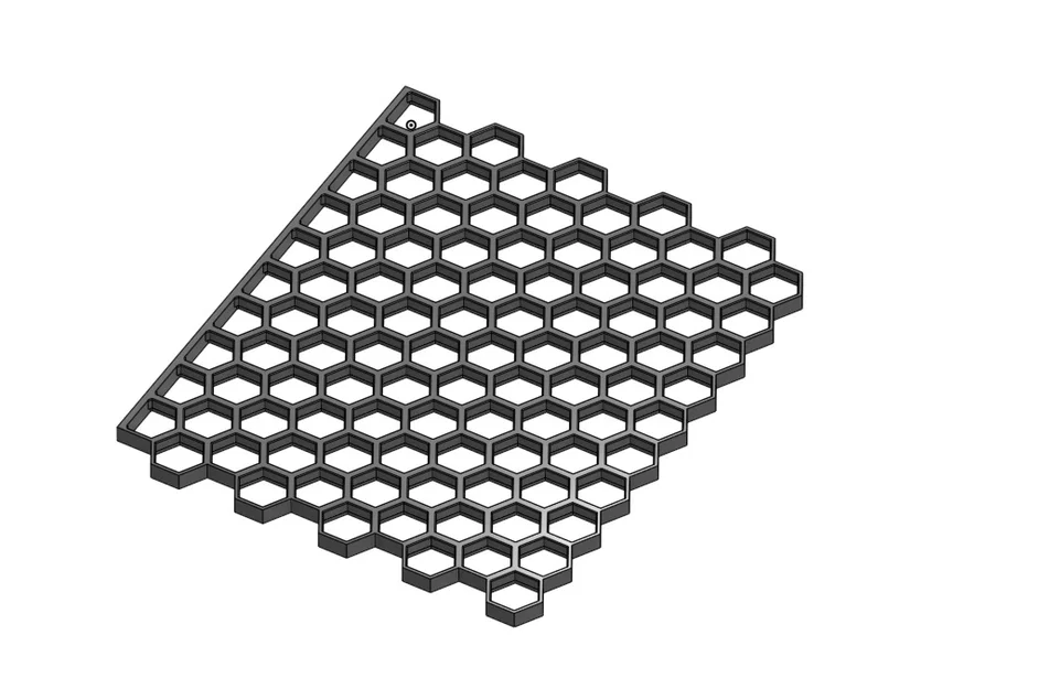 Tường lưu trữ tổ ong có viền góc (Honeycomb storage wall whit corners) - Image 1