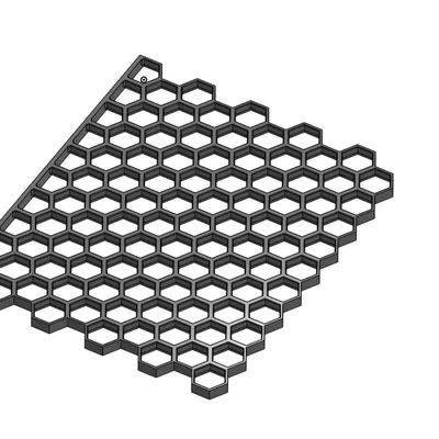 Tường lưu trữ tổ ong có viền góc (Honeycomb storage wall whit corners)