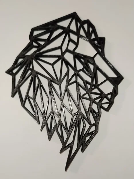 Mô hình trang trí đầu sư tử phong cách Origami hình học in 3D - Image 1