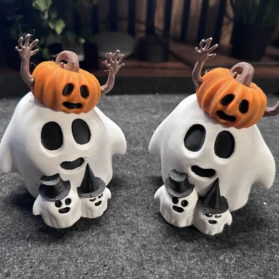 Gia đình ma Halloween: halloween ghost familly