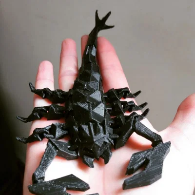 Mô hình bọ cạp Low Poly linh hoạt (Flexi Scorpion) in 3D