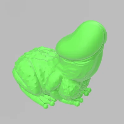 Mô hình ếch độc đáo Dick Frog - File in 3D hài hước cho mọi người