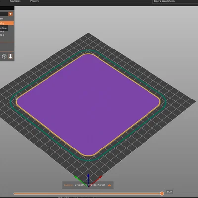 Mẫu test in 3D 1 lớp 150x150mm: Kiểm tra cân bàn cực chuẩn