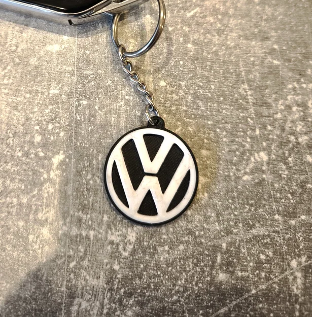 Móc khóa logo Volkswagen (VW) 3D thiết kế hai mảnh độc đáo - Image 1