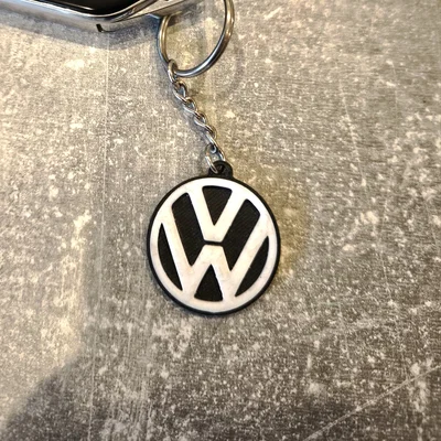 Móc khóa logo Volkswagen (VW) 3D thiết kế hai mảnh độc đáo