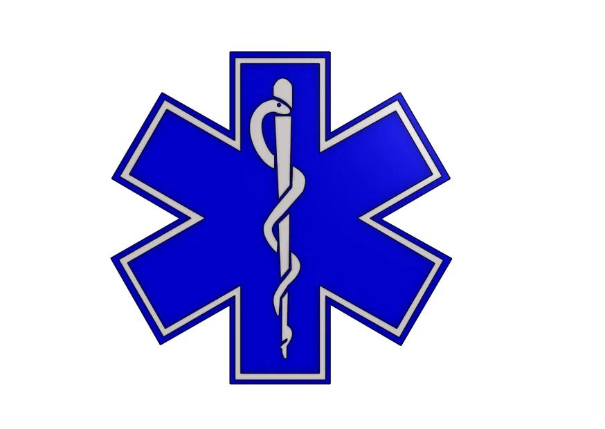 Mô hình 3D biểu tượng EMS Star of Life chất lượng cao - Image 1