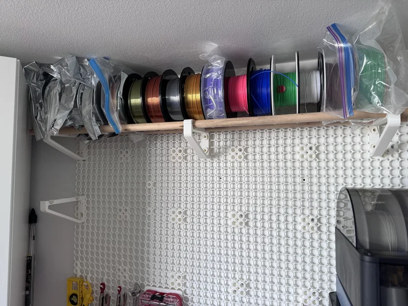 Bracket Multiboard treo cuộn filament bằng dowel - Image 3